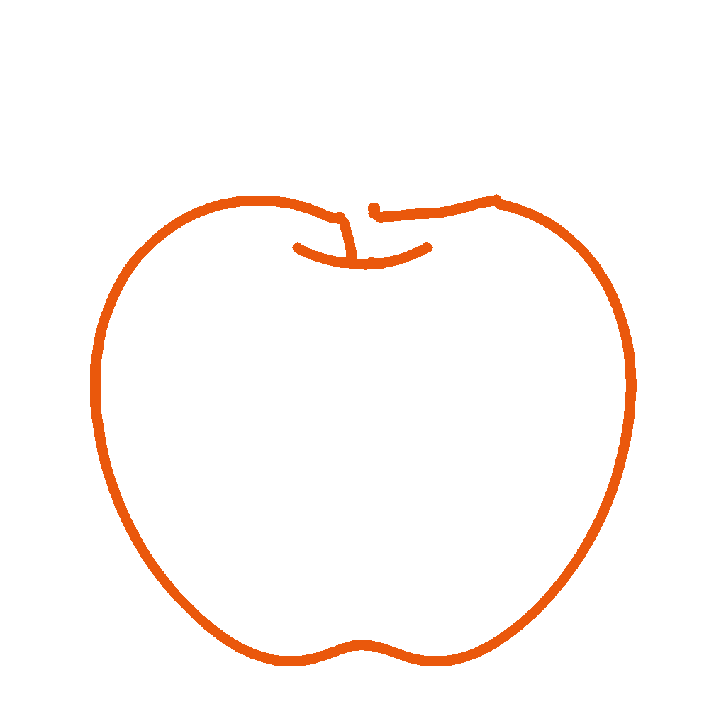 Smiley Apple, step 1