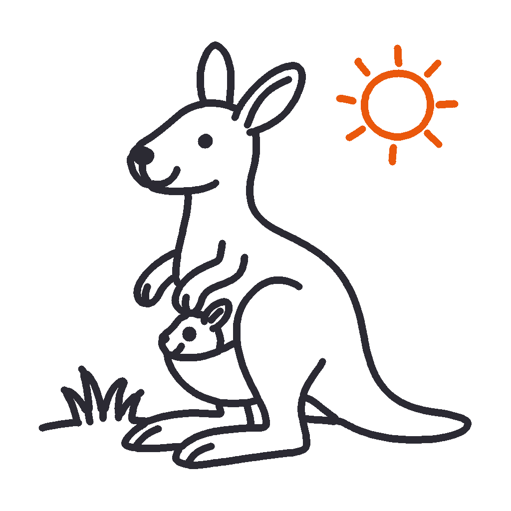 Kangaroo and Joey, step 10