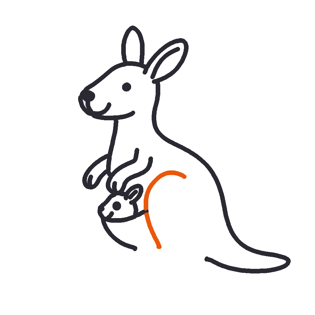 Kangaroo and Joey, step 7
