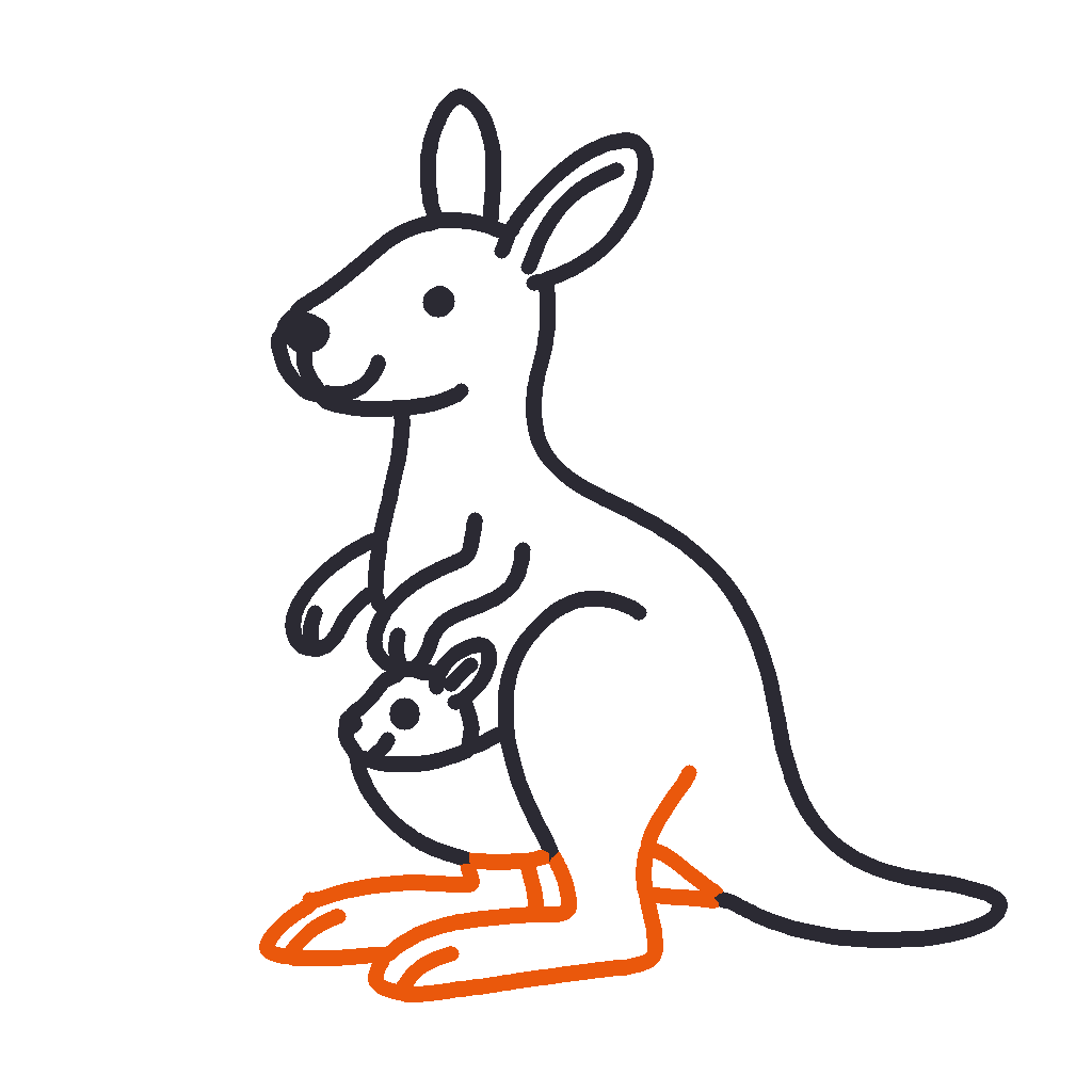 Kangaroo and Joey, step 8