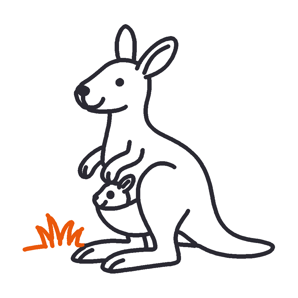 Kangaroo and Joey, step 9