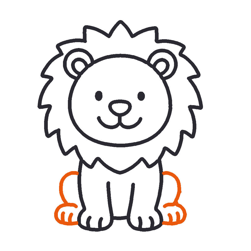 Friendly Lion, step 6