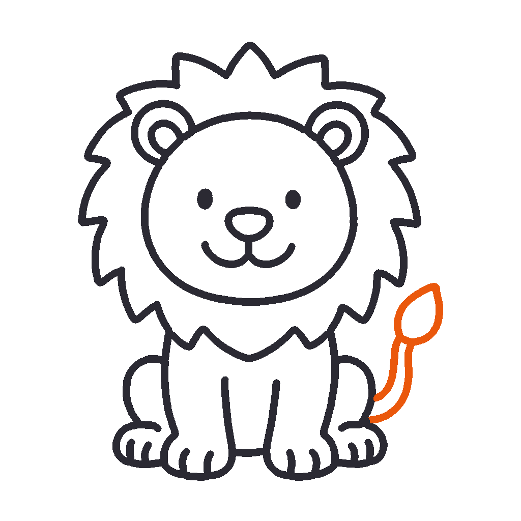 Friendly Lion, step 7