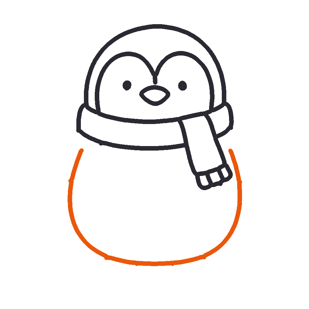 Cosy Penguin, step 4