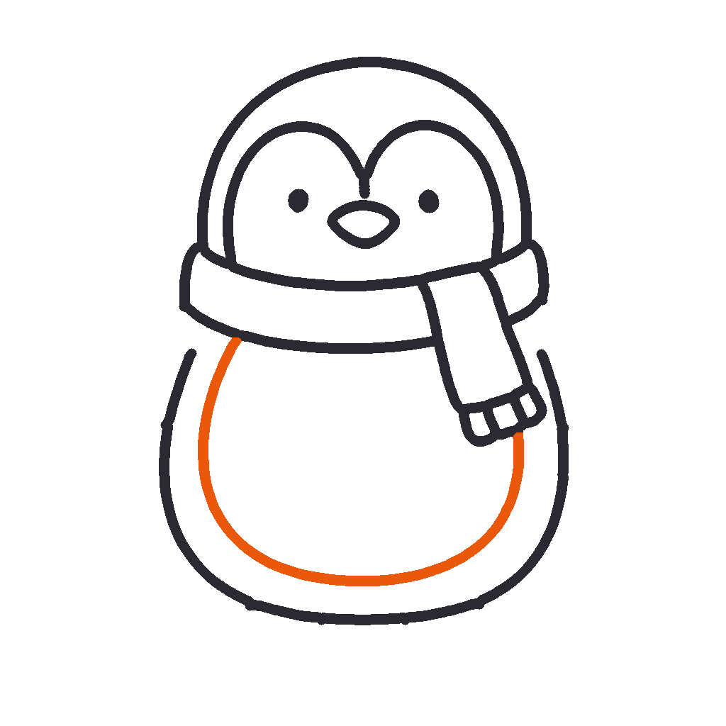 Cosy Penguin, step 5