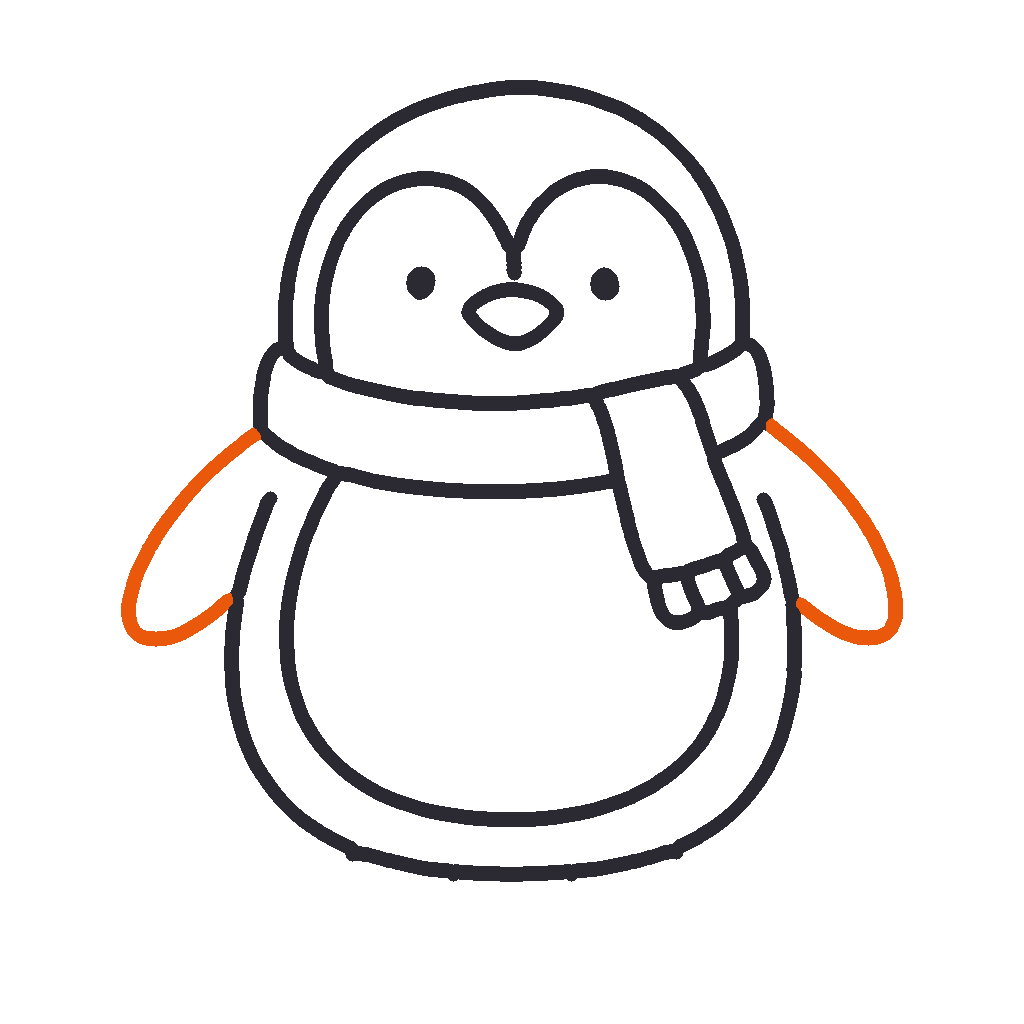 Cosy Penguin, step 6
