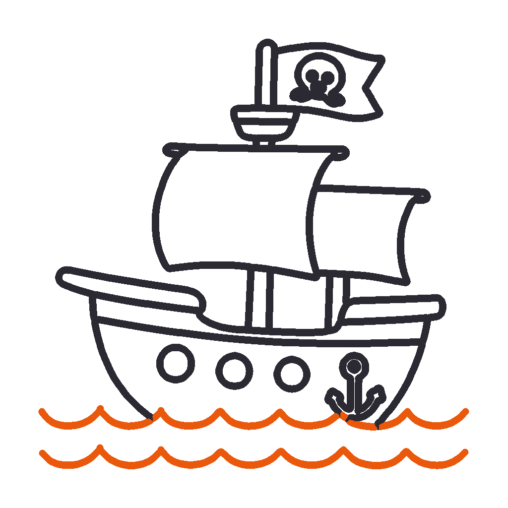 Pirate Ship, step 10
