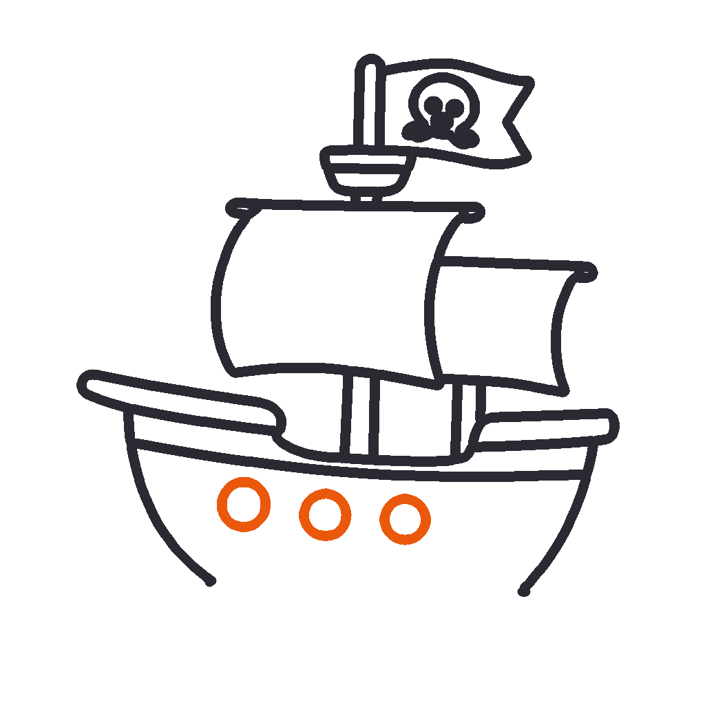 Pirate Ship, step 8
