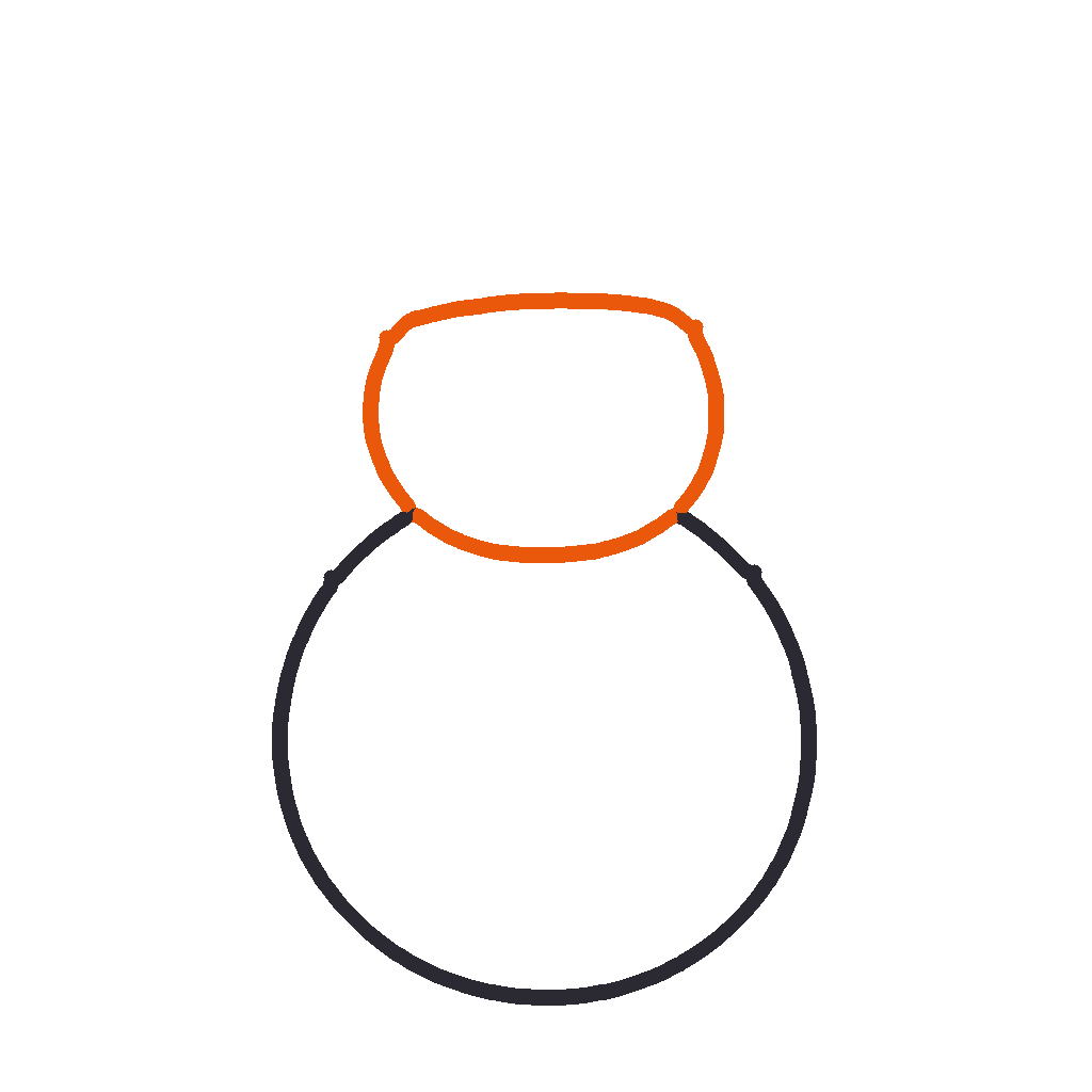 Snowman, step 2