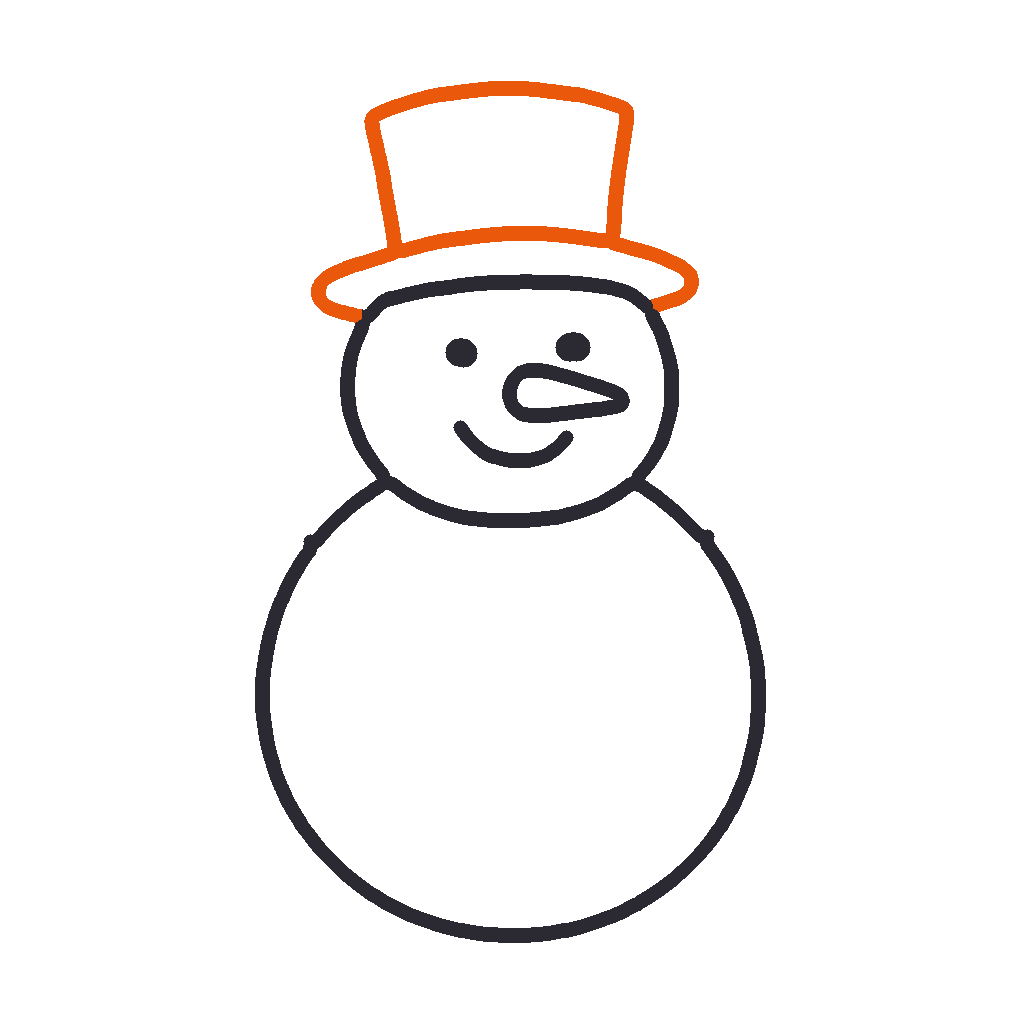 Snowman, step 4