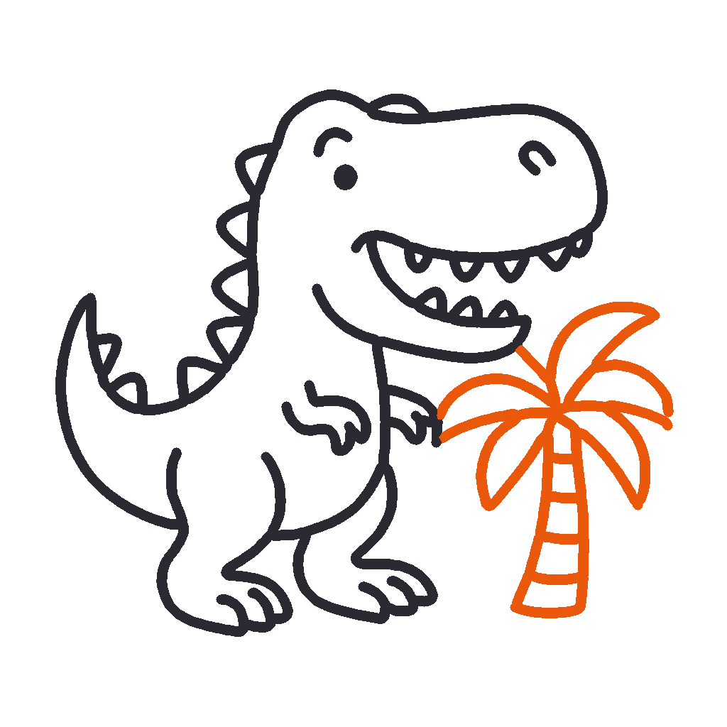 Happy T-Rex, step 10