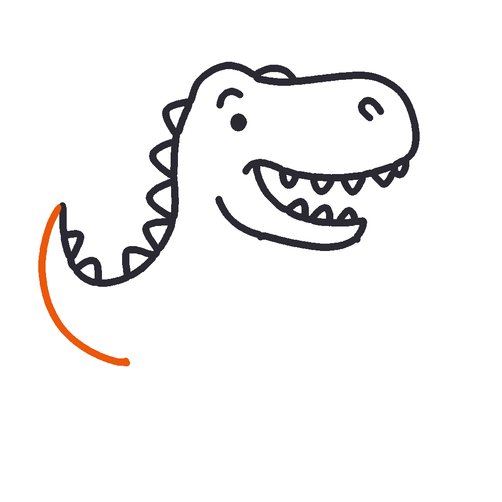 Happy T-Rex, step 6