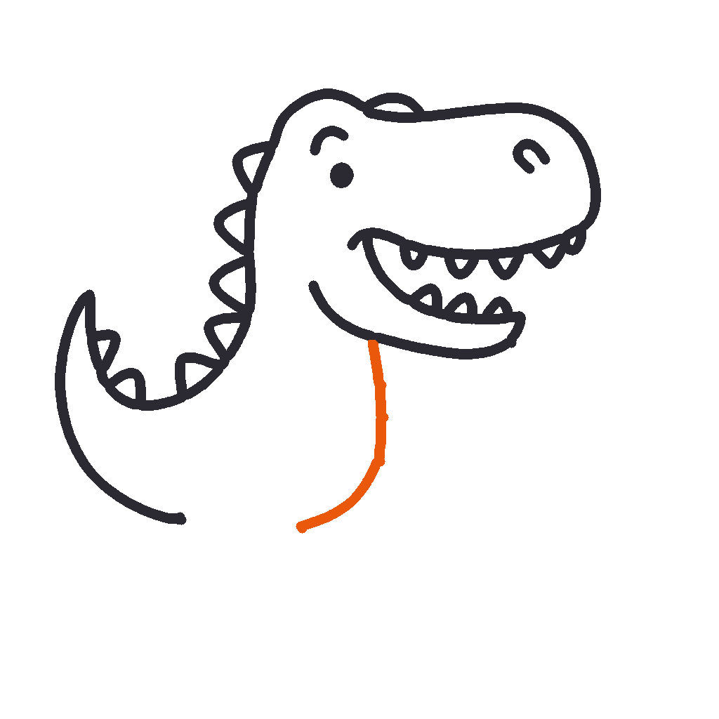 Happy T-Rex, step 7